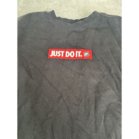 Nike Sportswear Fleece Just Do It Sweatshirt Men's Size XL Black - Picture 3 of 10